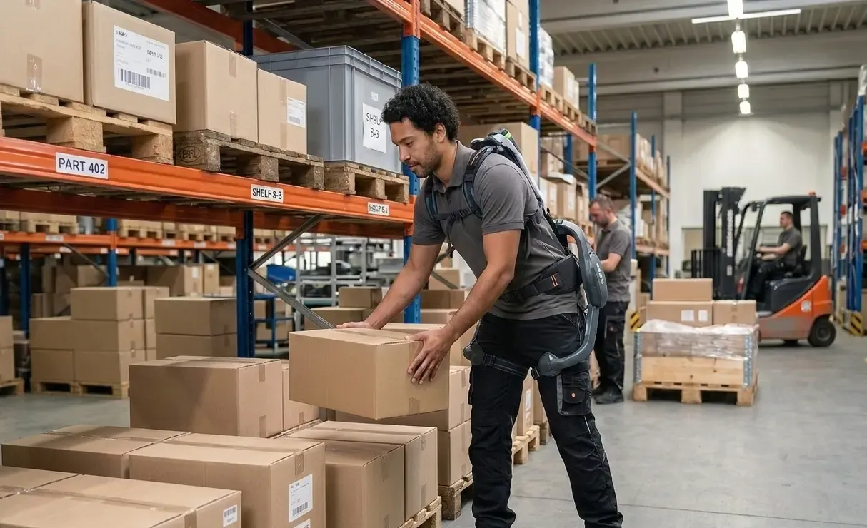 Real‑world application: exoskeletons as a building block of modern ergonomics.